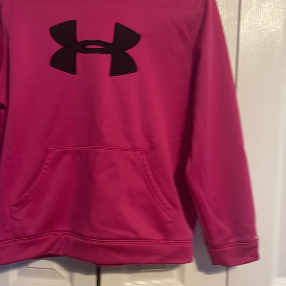 Under Armour kids dri-fit hoodie in magenta pink size youth XL - Picture 5 of 8